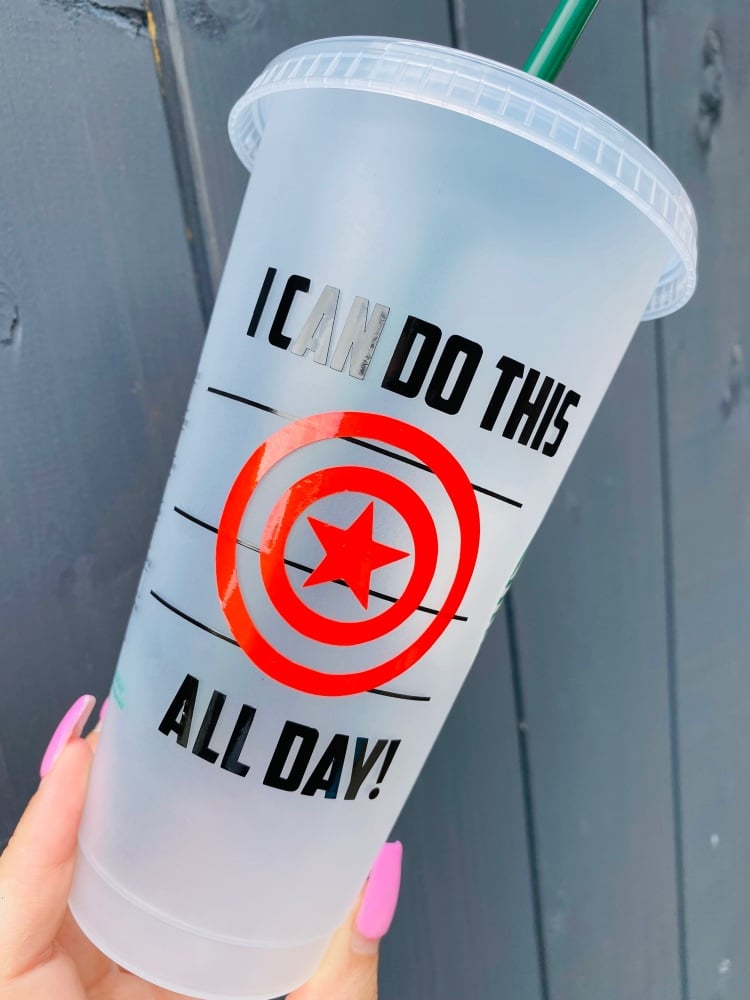 Captain America Starbucks Cold Cup