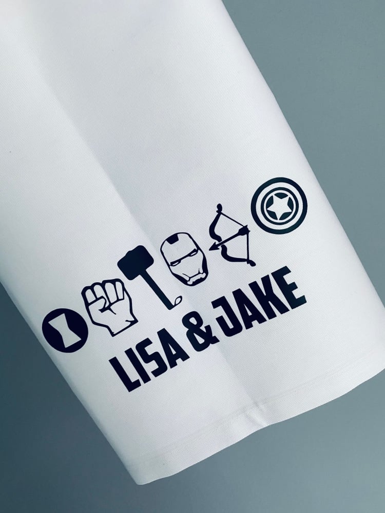 Personalised Avenger Tea Towel