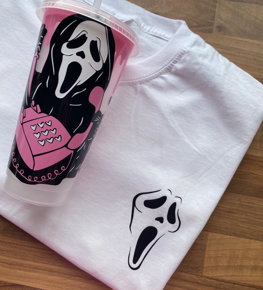 Small Ghostface Head T-shirt