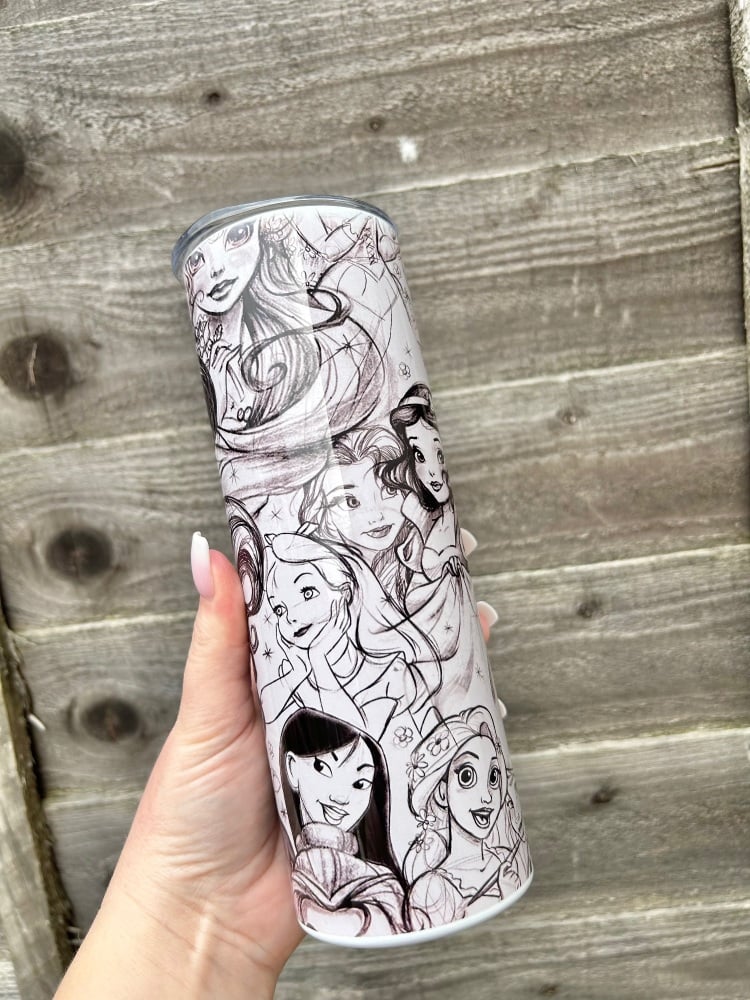 Princess B&W 20oz Tumbler