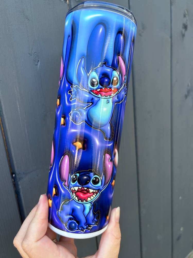 Stitch 3d Puff 20oz Tumbler