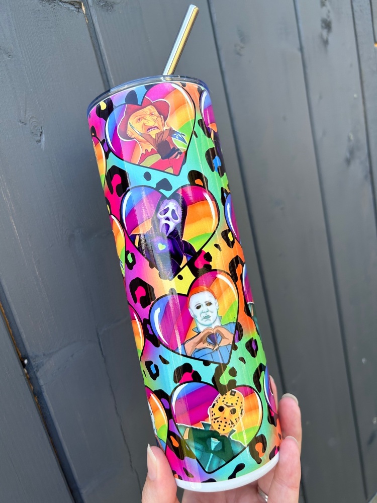 Neon Horror Animal Print 20oz Tumbler