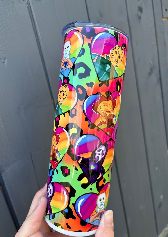 Neon Horror Animal Print 20oz Tumbler