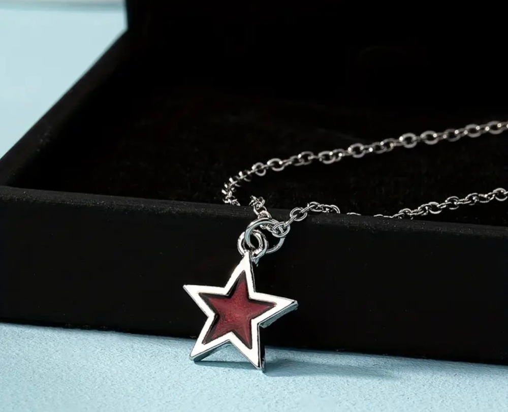 Red star necklace discount