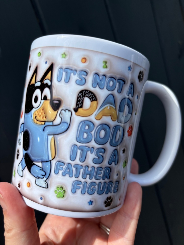 Bluey Dad Bod Inflated Mug