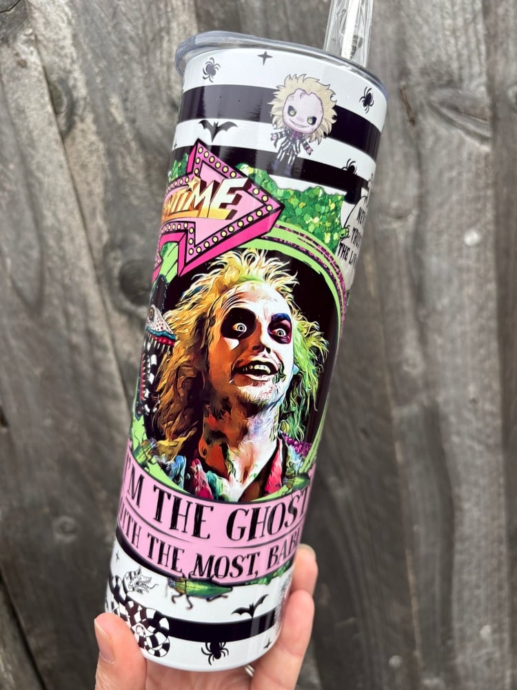 Beetlejuice B&W 20oz Tumbler