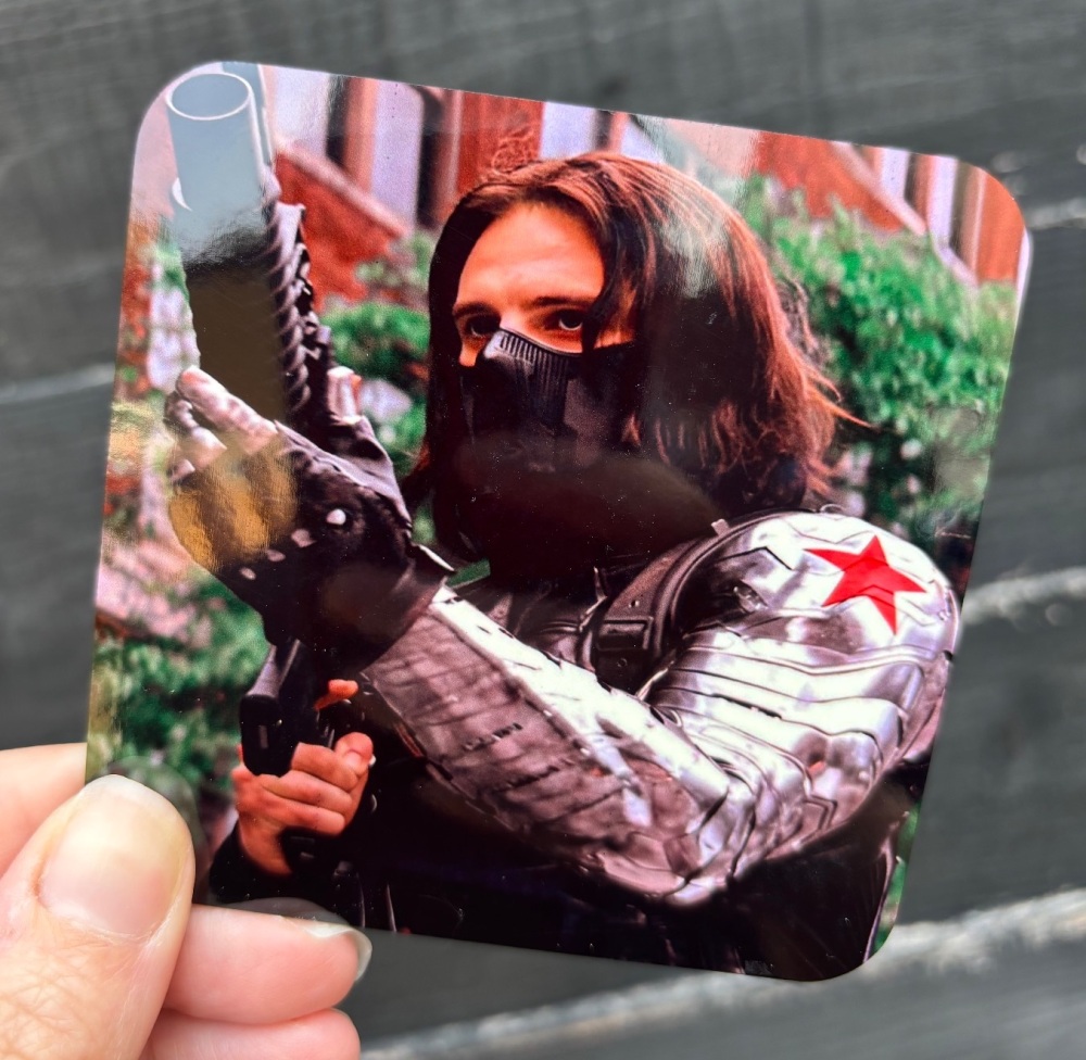 Winter Soldier With Mask Coaster