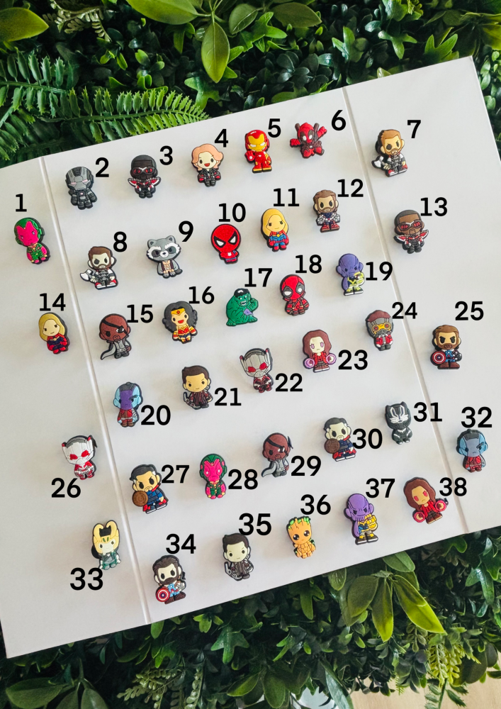 Marvel Character Croc Charms
