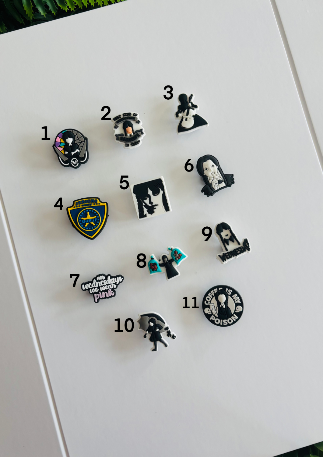 Wednesday Croc Charms