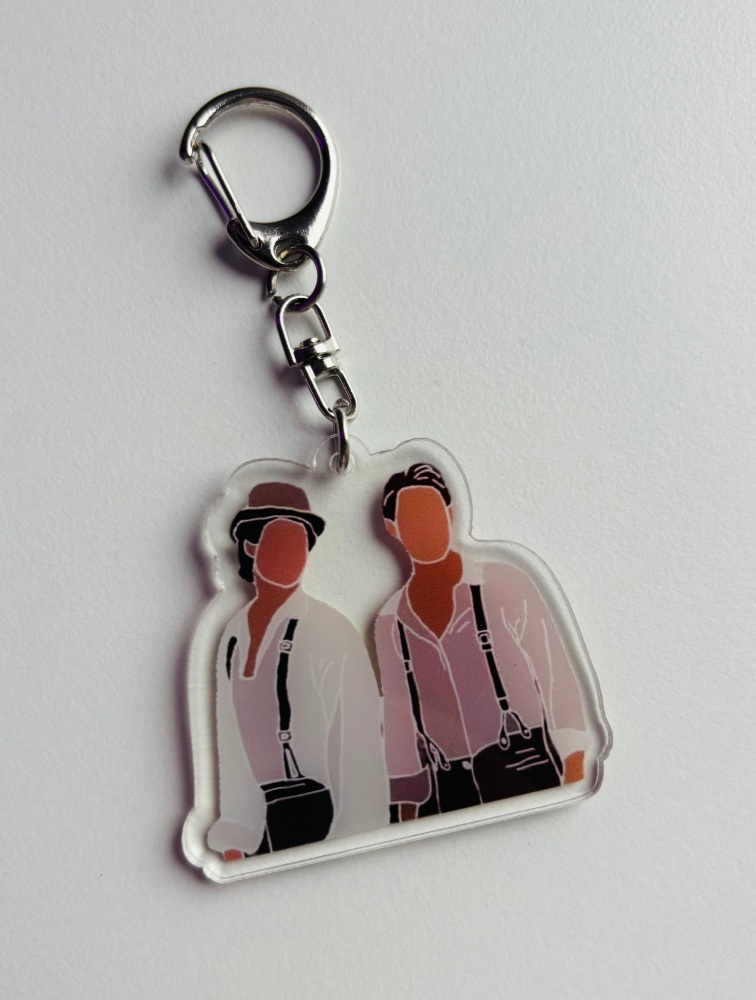 Damon & Stefan White Keyring