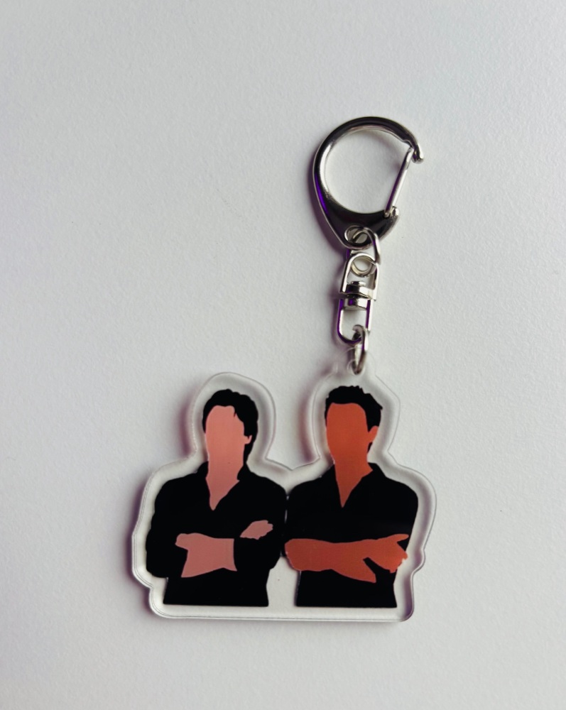 Damon & Stefan Black Keyring