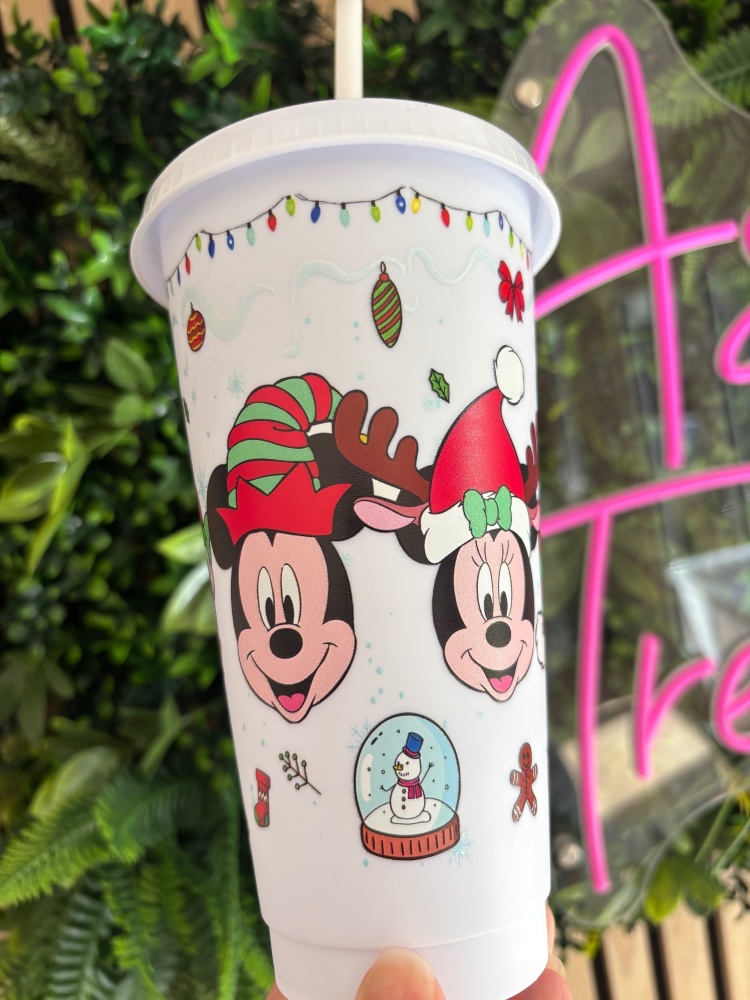 Christmas Mickey & Friends White Cold Cup