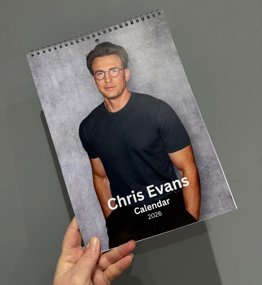 Chris Evans Wall Calendar 2026