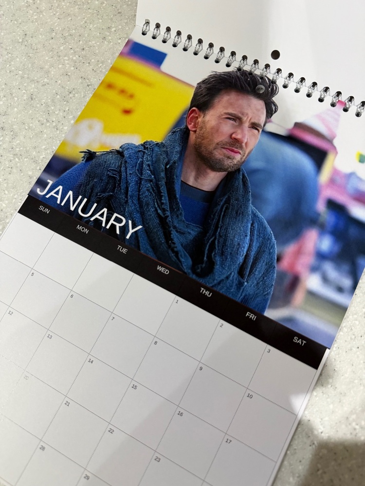 Chris Evans Wall Calendar 2026