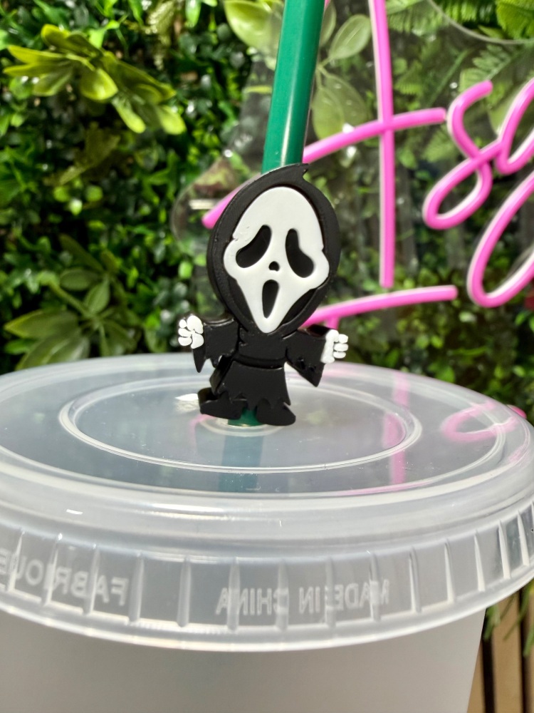 Ghostface Straw Topper