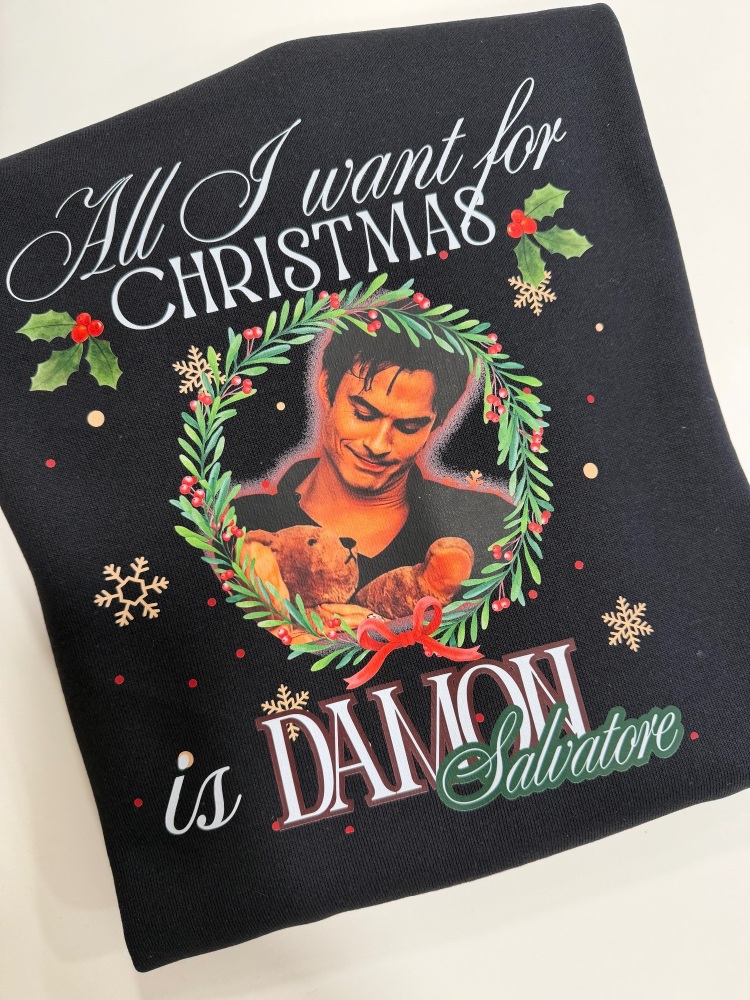 All I Want For Christmas Is Damon T-shirt