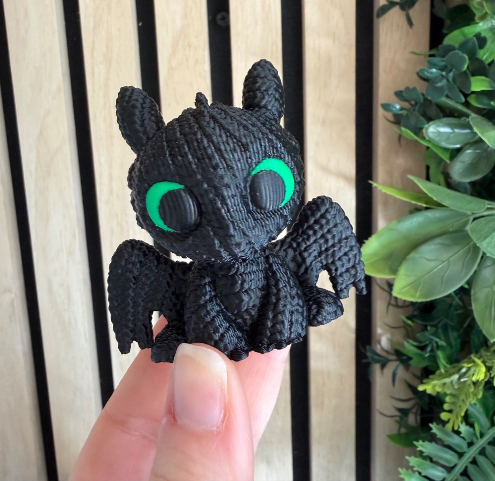 Knitted Style Toothless Figurine