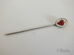 Sacred Heart Stick Pin, Gilt & Enamel, Vintage  