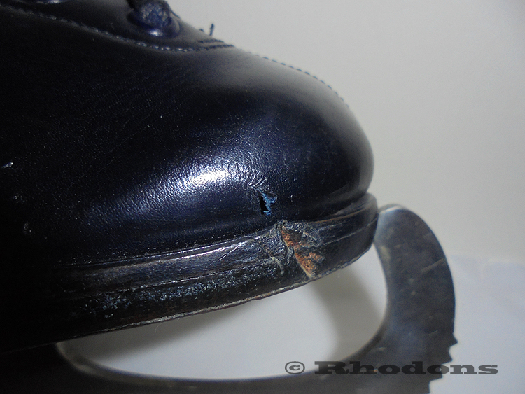Leather Ice Skating Boots / Skates, Mobbs Bros Embekay Brand, Circa 1930s