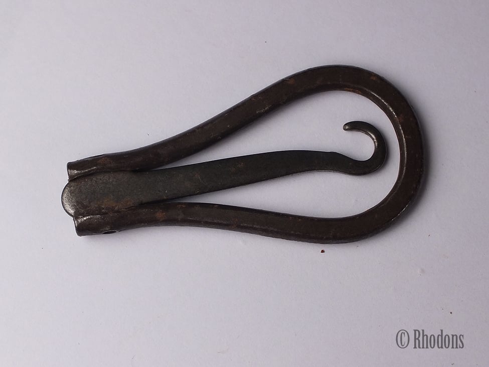 Antique Folding Steel Button Hook, Glove / Shoe Buttonhook 