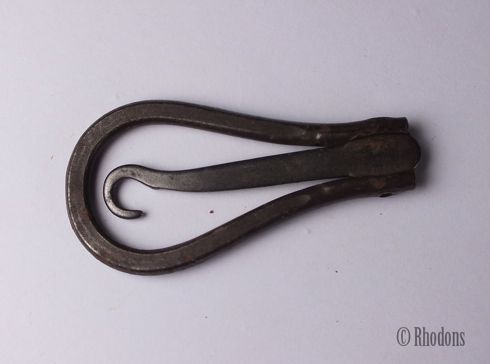 Antique Folding Steel Button Hook-Glove or Shoe Buttonhook