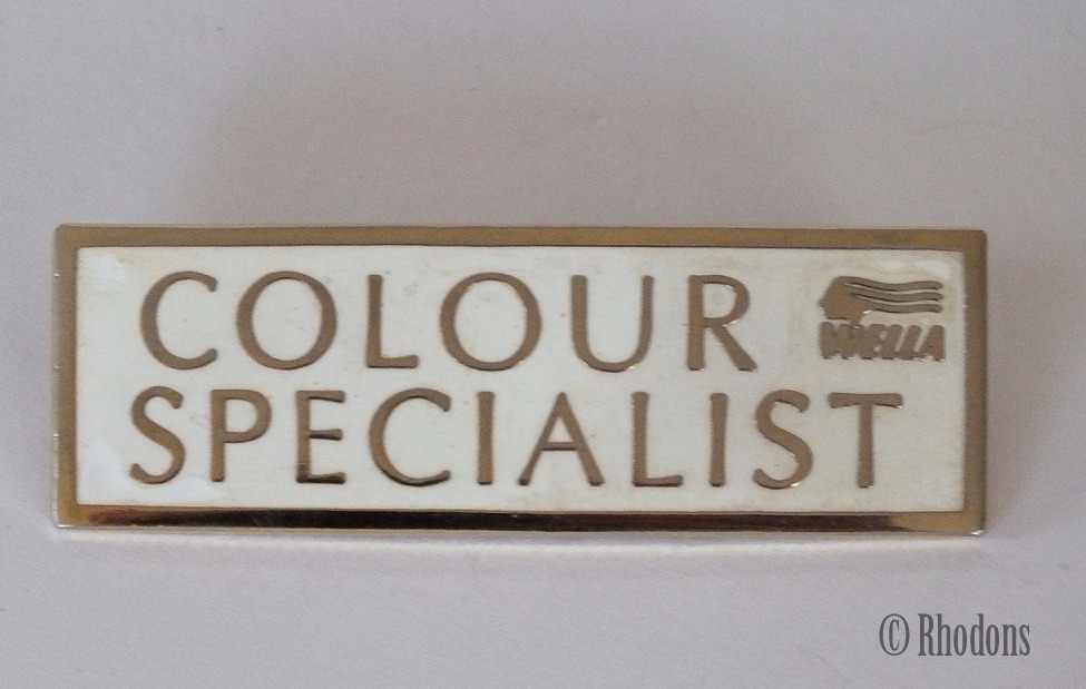 Wella Colour Specialist Advertising Enamel Badge