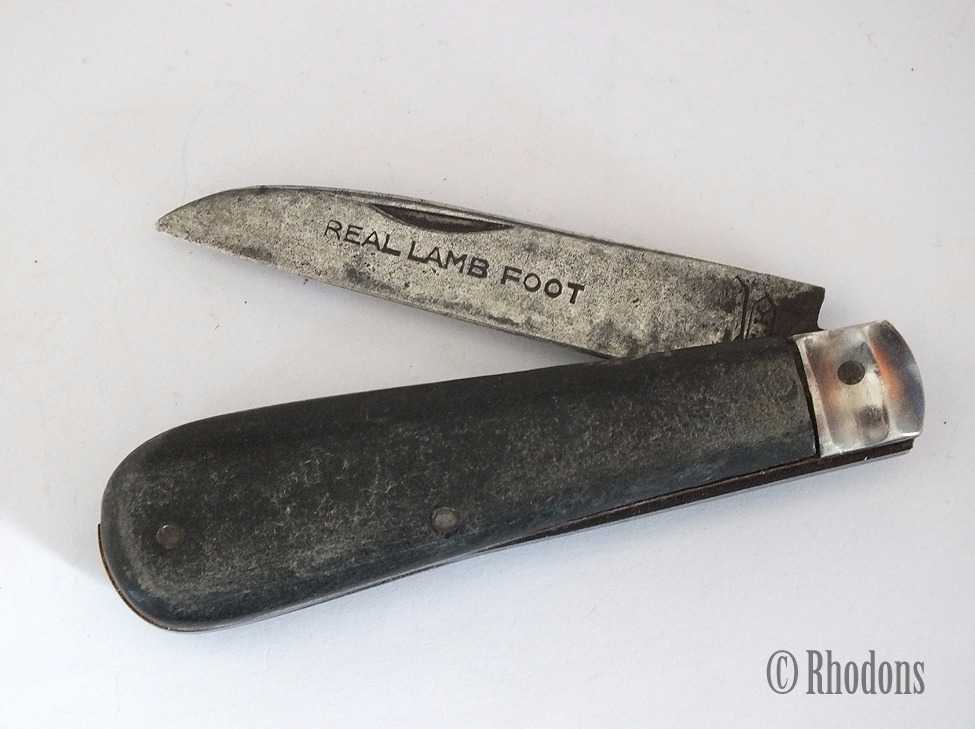 Vintage Real Lamb Foot Pocket Knife - For Spares / Repair