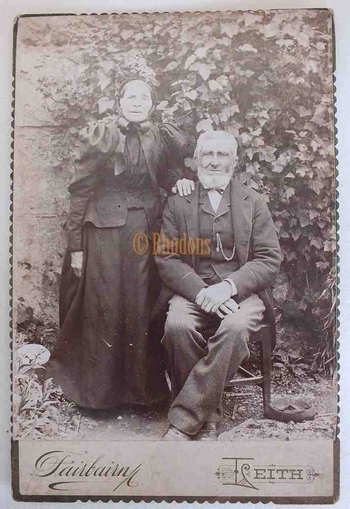 Victorian Cabinet Photo Old Lady & Gentleman, Leith, Scotland
