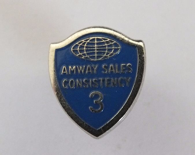Amway Sales Consistency 3 Month Award Lapel Pin Shield