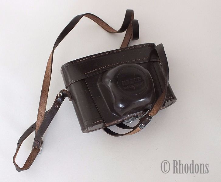 Vintage Leather Camera Case For Ilford Sporti Roll Film Camera   