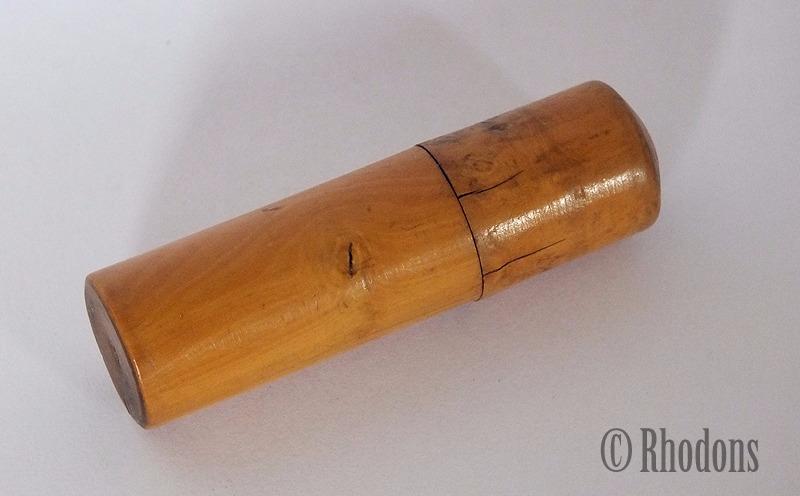 Antique Treen Needle Case, Boxwood