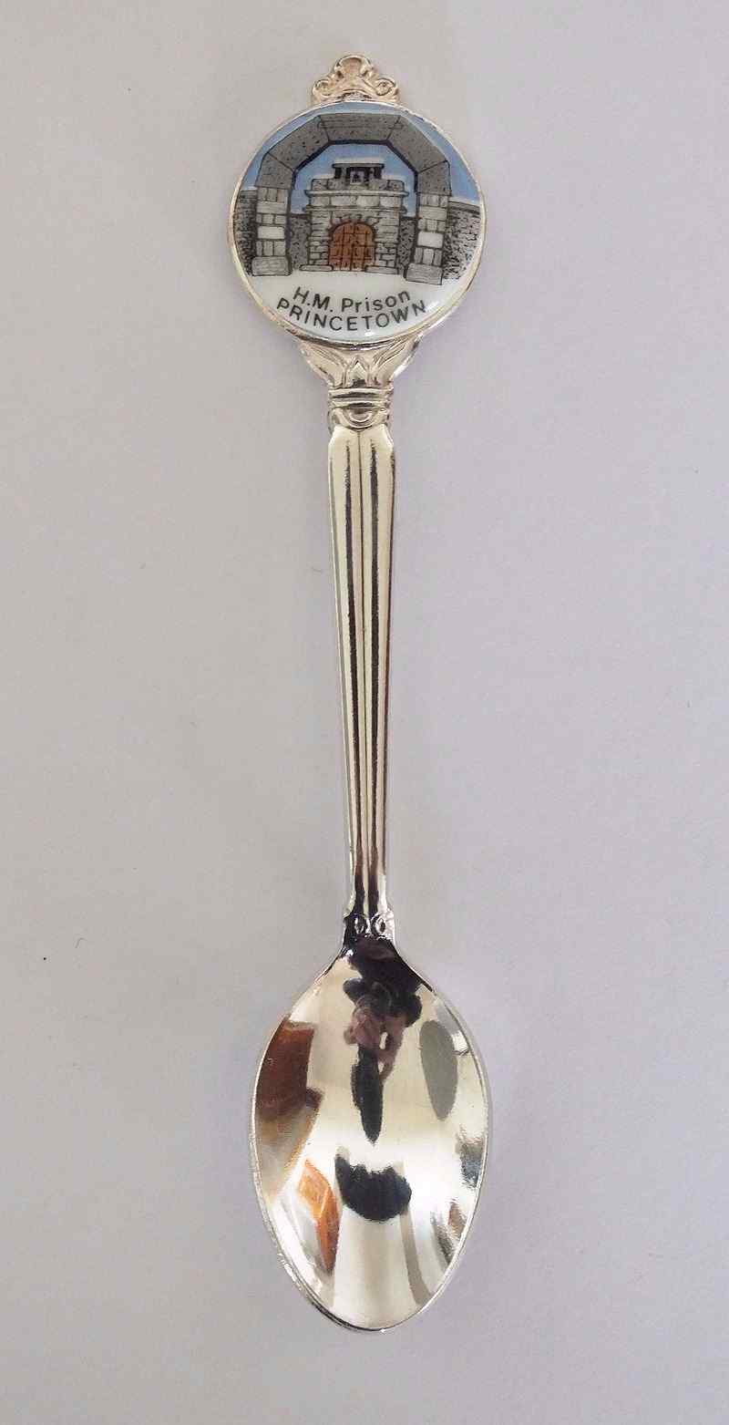HM Prison, Princetown, Dartmoor, Stuart Silver Plate Souvenir Spoon