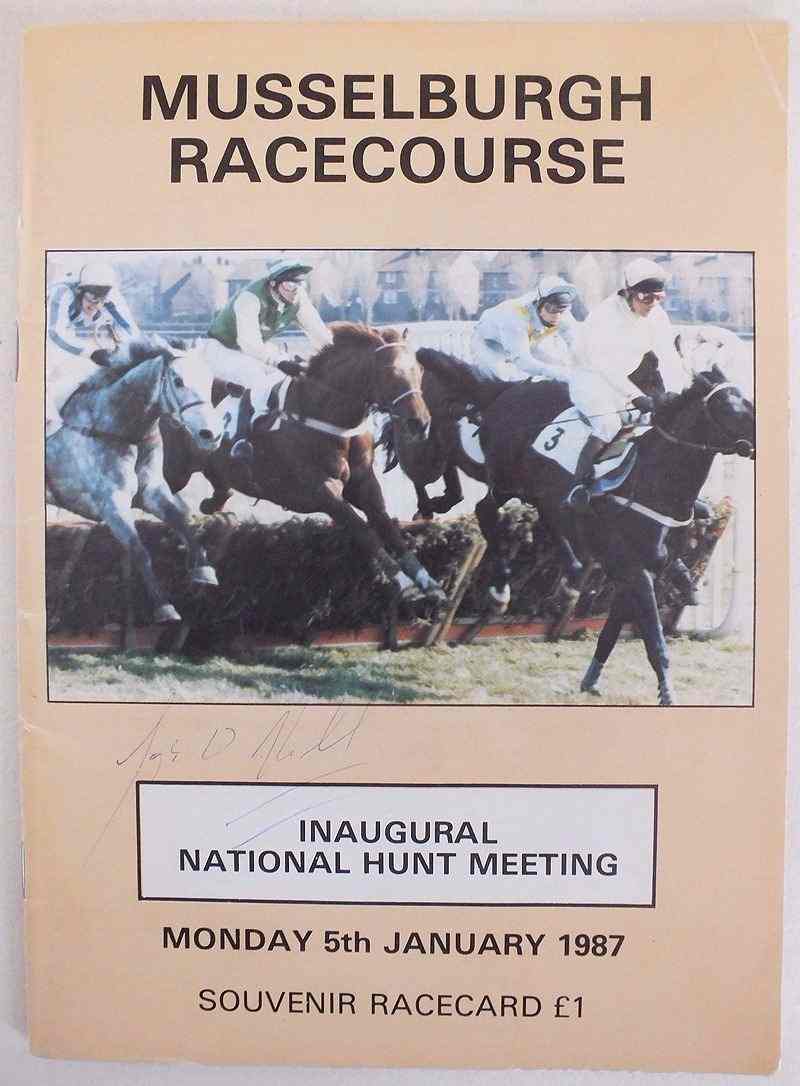 Musselburgh Racecourse Souvenir Racecard, Inaugural National Hunt Meeting January 5 1987