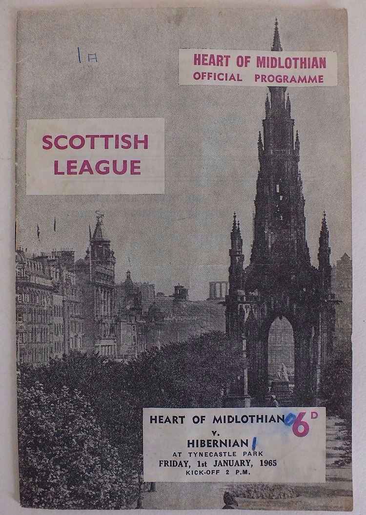 Original Scottish League Football Programme for Hearts v Hibernian Match Date January 1 1965
