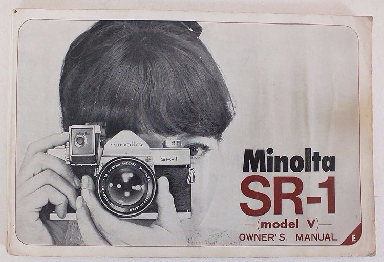 Minolta SR-1 Model V 35mm Camera User Instruction Manual