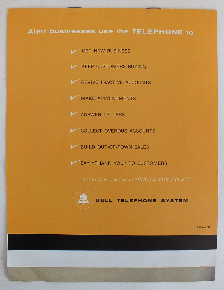 Bell Telephone System Compact Dial PBX Advertising Pamphlet