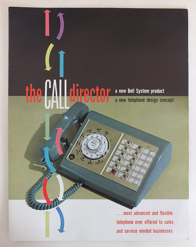 Bell Communications Systems Call Director Telephone, Advertising Brochure, Circa 1958