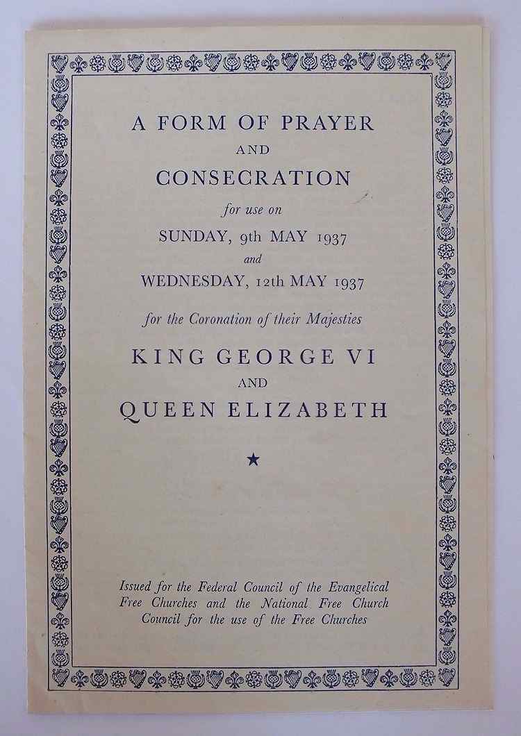 Coronation of King George VI and Queen Elizabeth, May 1937. A Form Of Prayer And Consecration. Original Copy Booklet 