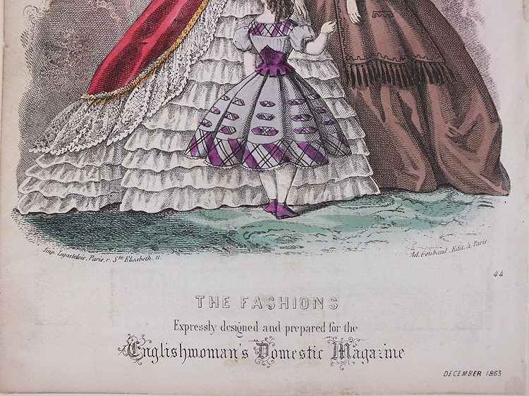 Fashion Advertisment Plate, From The Englishwoman's Domestic Magazine, December 1863 