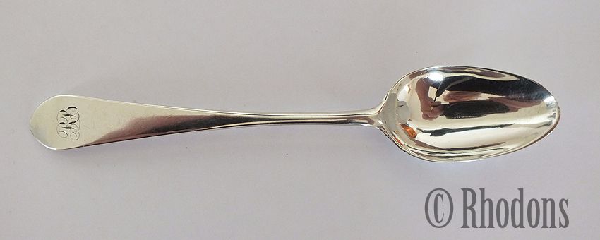 Scottish Provincial Silver Teaspoon - Monogram 'RB'