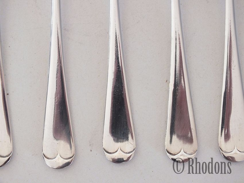 Set of 6 Vintage Silver Plated Dinner Forks (7.50")