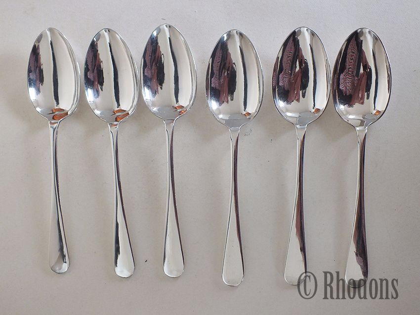 Vintage EPNS Table Spoons, Old English Pattern, Set of 6x 