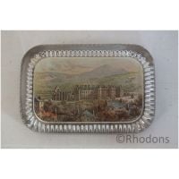 Antique Glass Desktop Advertising Paperweight. W R & S Ltd Reliable Series Photographs, Holyrood Palace