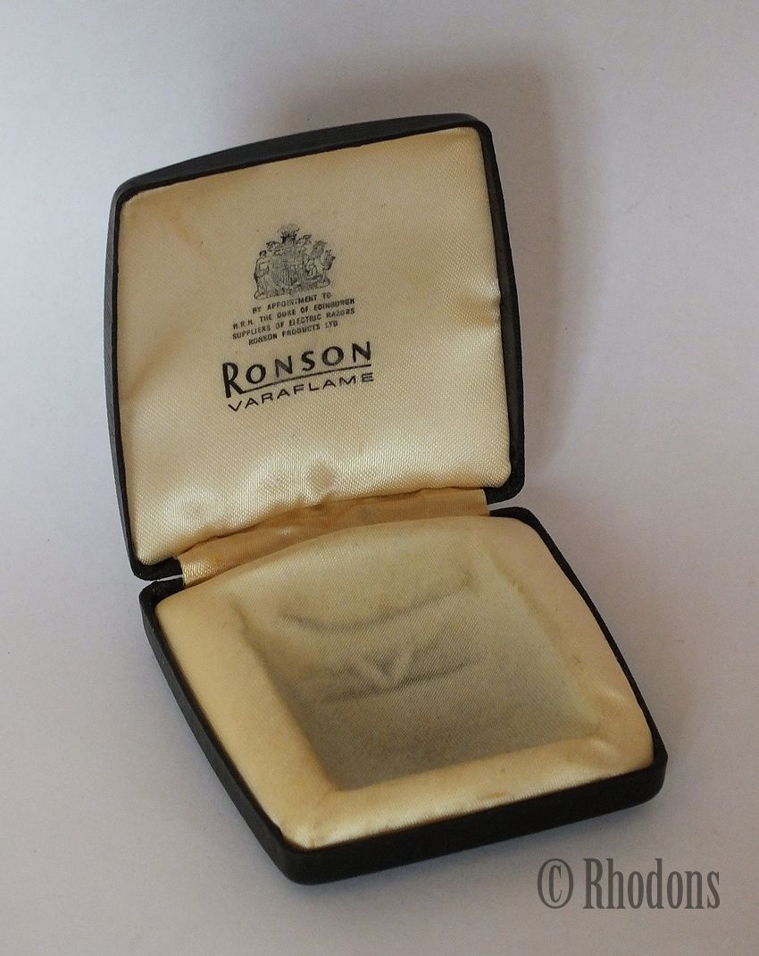 Vintage Ronson Varaflame Cigarette Lighter Presentation Case - Empty