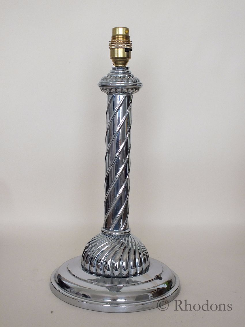 Table Lamp Base - Chrome Plated Circa 1930s