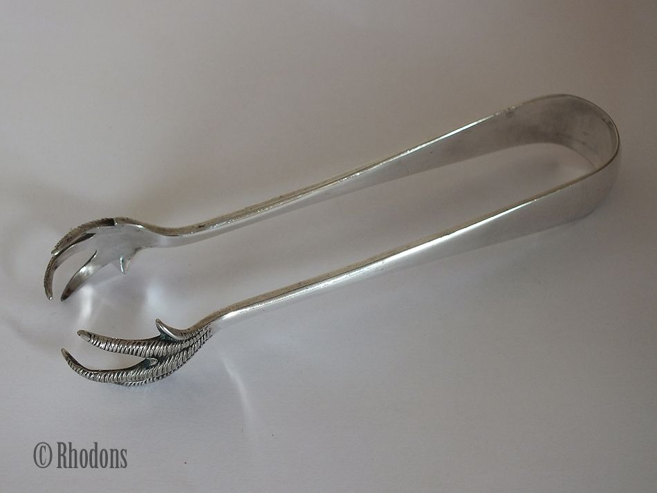 Bird Claw Sugar Tongs / Ice Bucket Tongs Mappin & b, Princes Plate