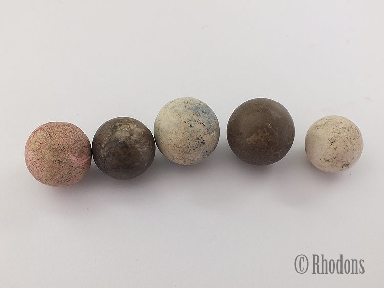 Stone Marbles For Traditional Fives Stones Game. Set Of 5 