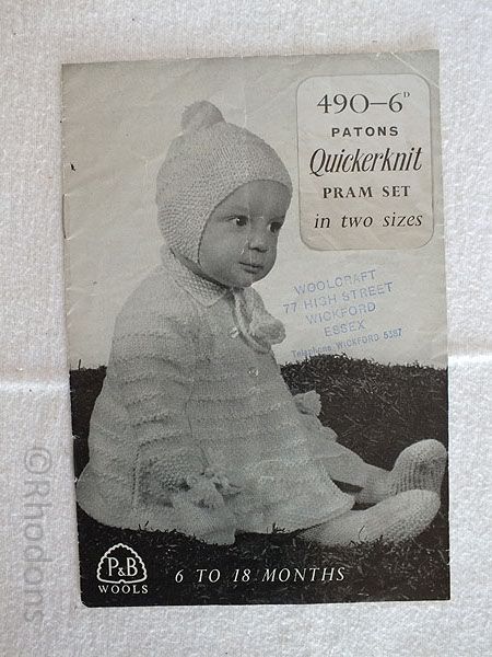 Patons Quickerknit Baby Pram Set In 2 Sizes Knitting Pattern #690