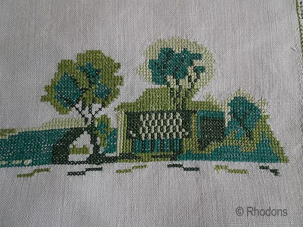 Linen Teacosy-Cottage Design With Hand Embroidery and Drawnwork