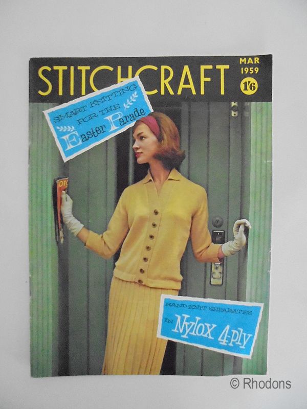 1959 Stitchcraft Magazine, Knitting Easter Patterns Crochet, Contemporary A